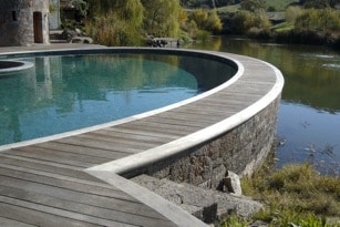 elliptical pool coping